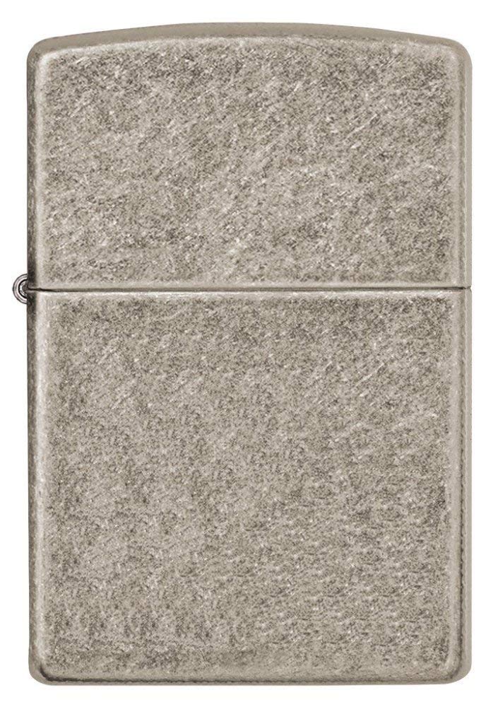 Zippo Antique Silver Plate Pocket Lighter - Windproof & Refillable Flip-Top Metal Lighter - Everyday Use Pocket Lighters - Luxury Lighters Made in USA