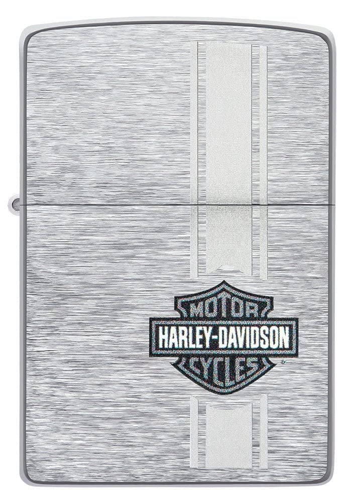 Personalized Zippo Harleey-Daviddson Windproof Oil Lighter Engraving - Christmas, Halloween & Valentines Day Gift (Silver Eng)