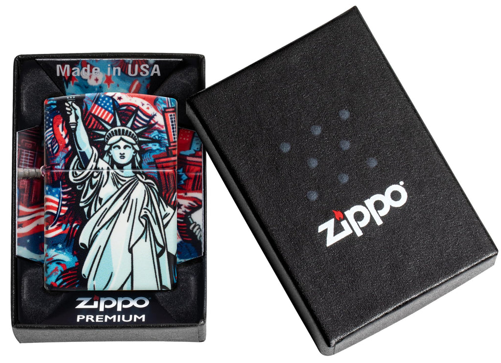 Zippo American Icons Emblem Street Chrome Pocket Lighter