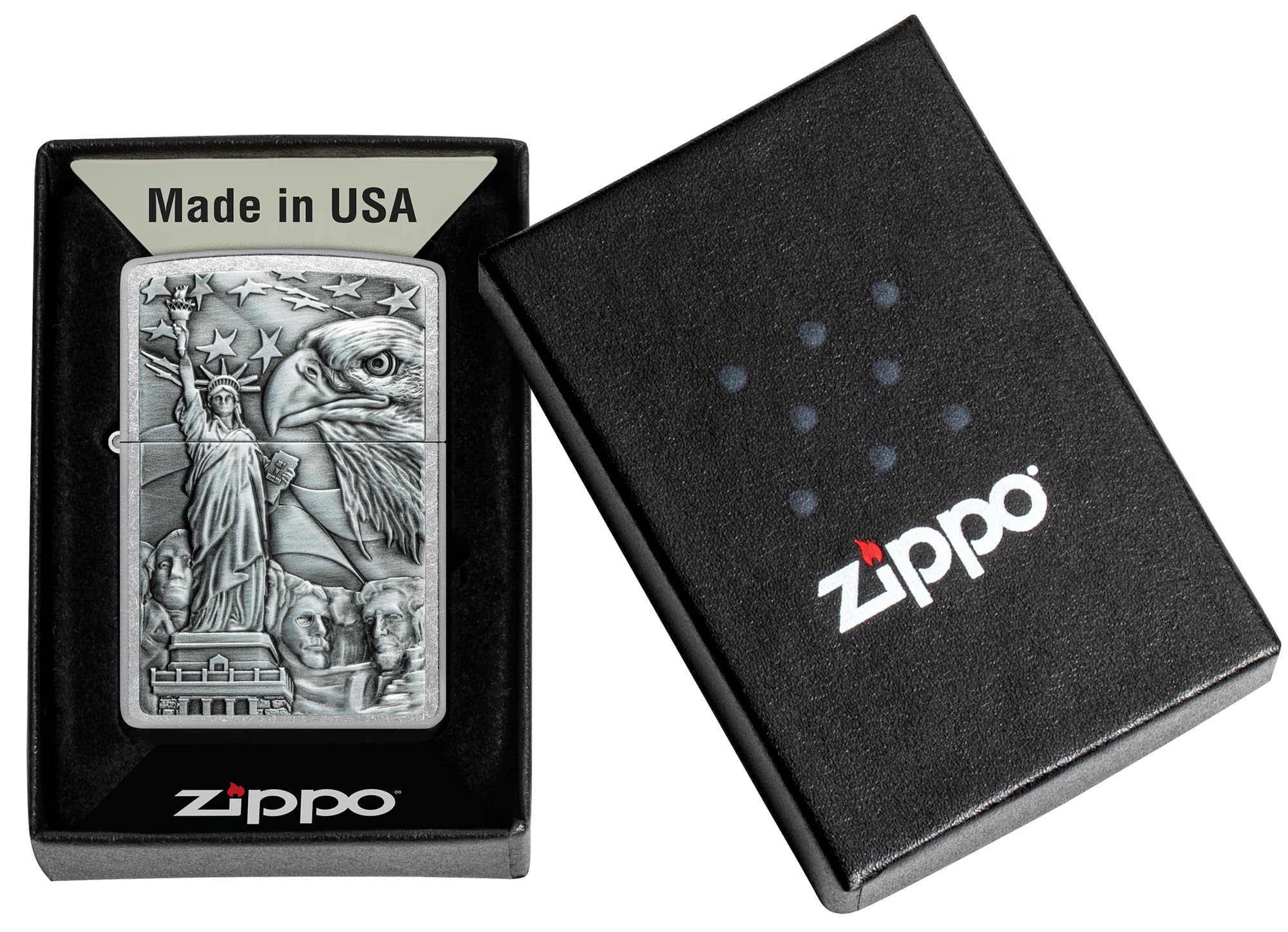 Zippo American Icons Emblem Street Chrome Pocket Lighter