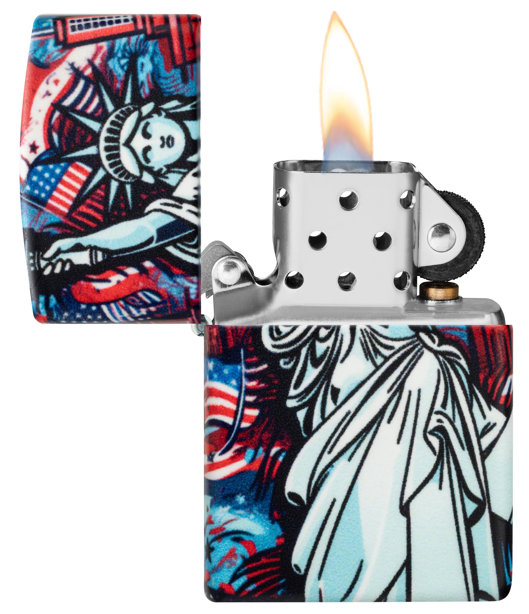 Zippo American Icons Emblem Street Chrome Pocket Lighter